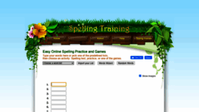 What Spellingtraining.com website looked like in 2021 (3 years ago)