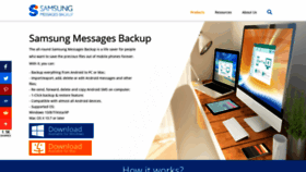 What Samsung-messages-backup.com website looked like in 2021 (3 years ago)