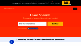 What Spanishpod101.com website looked like in 2021 (3 years ago)