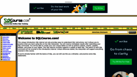 What Sqlcourse.com website looked like in 2021 (3 years ago)