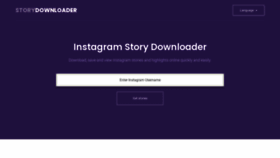What Storydownloader.net website looked like in 2021 (3 years ago)