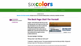 What Sixcolors.com website looked like in 2021 (3 years ago)
