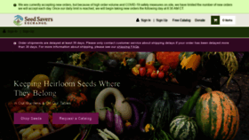 What Seedsavers.org website looked like in 2021 (3 years ago)