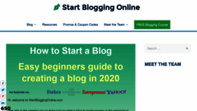 What Startbloggingonline.com website looked like in 2021 (3 years ago)
