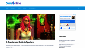 What Sims-online.com website looked like in 2021 (3 years ago)