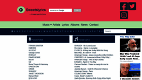 What Sweetslyrics.com website looked like in 2021 (3 years ago)