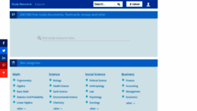 What Studyres.com website looked like in 2021 (4 years ago)