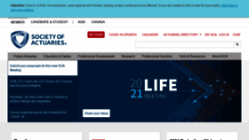 What Soa.org website looked like in 2021 (4 years ago)