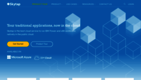What Skytap.com website looked like in 2021 (3 years ago)