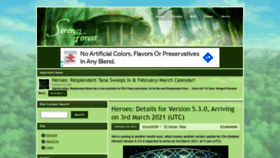 What Serenesforest.net website looked like in 2021 (5 years ago)