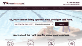 What Seniorhousingnet.com website looked like in 2021 (3 years ago)