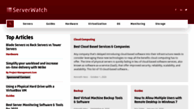 What Serverwatch.com website looked like in 2021 (3 years ago)