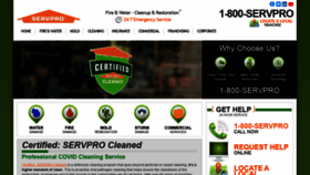 What Servpro.com website looked like in 2021 (3 years ago)