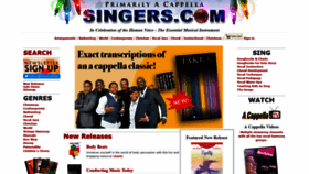 What Singers.com website looked like in 2021 (3 years ago)