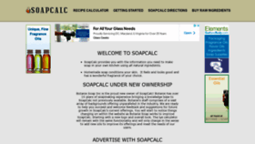 What Soapcalc.net website looked like in 2021 (3 years ago)