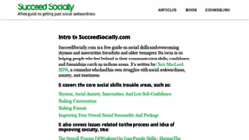What Succeedsocially.com website looked like in 2021 (3 years ago)