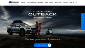 What Subaru.com.au website looked like in 2021 (3 years ago)
