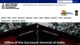 What Surveyofindia.gov.in website looked like in 2021 (3 years ago)