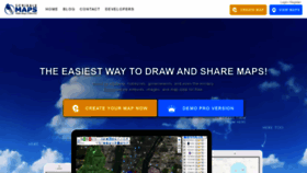 What Scribblemaps.com website looked like in 2021 (3 years ago)