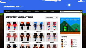 What Skins4minecraft.com website looked like in 2021 (3 years ago)