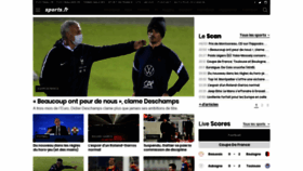 What Sports.fr website looked like in 2021 (3 years ago)