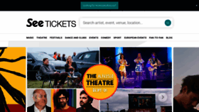 What Seetickets.com website looked like in 2021 (3 years ago)