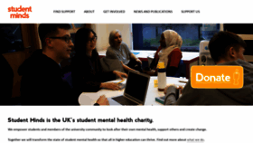 What Studentminds.org.uk website looked like in 2021 (3 years ago)
