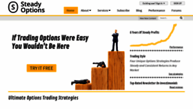 What Steadyoptions.com website looked like in 2021 (3 years ago)