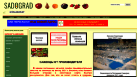What Sadograd.ru website looked like in 2021 (3 years ago)