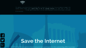 What Savetheinternet.eu website looked like in 2021 (3 years ago)