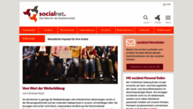 What Socialnet.de website looked like in 2021 (4 years ago)