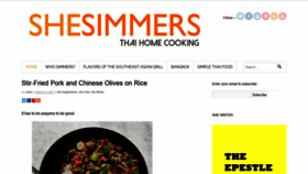 What Shesimmers.com website looked like in 2021 (3 years ago)