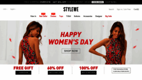 What Stylewe.com website looked like in 2021 (3 years ago)
