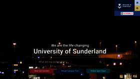 What Sunderland.ac.uk website looked like in 2021 (3 years ago)