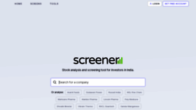 What Screener.in website looked like in 2021 (3 years ago)