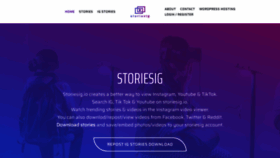 What Storiesig.io website looked like in 2021 (3 years ago)