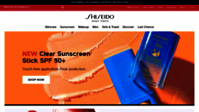 What Shiseido.com website looked like in 2021 (3 years ago)