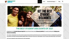 What Studentdiscountsquirrel.co.uk website looked like in 2021 (3 years ago)