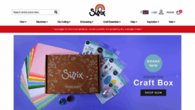 What Sizzix.co.uk website looked like in 2021 (3 years ago)