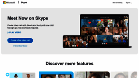 What Skype.com website looked like in 2021 (3 years ago)