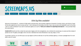 What Screencaps.us website looked like in 2021 (4 years ago)
