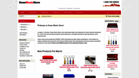 What Swanmusicstore.com website looked like in 2021 (3 years ago)