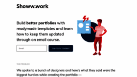 What Showw.work website looked like in 2021 (3 years ago)