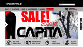 What Skateshop.pl website looked like in 2021 (3 years ago)
