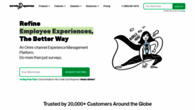 What Surveysparrow.com website looked like in 2021 (3 years ago)