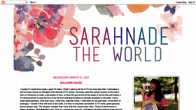What Sarahnadetheworld.com website looked like in 2021 (3 years ago)