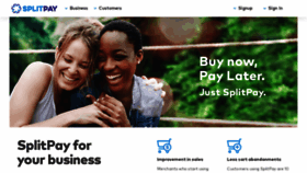 What Splitpay.com website looked like in 2021 (3 years ago)