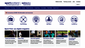 What Sportscotland.org.uk website looked like in 2021 (3 years ago)