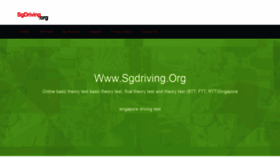 What Sgdriving.org website looked like in 2021 (3 years ago)