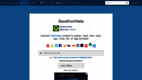 What Savefromnets.com website looked like in 2021 (3 years ago)